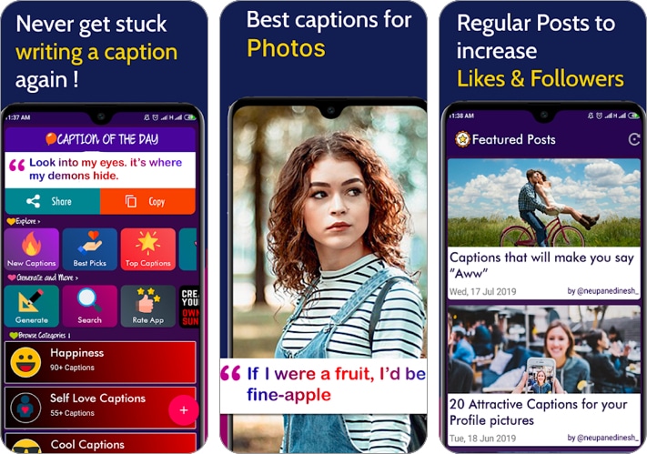 Captions for Photos best AI app for Android