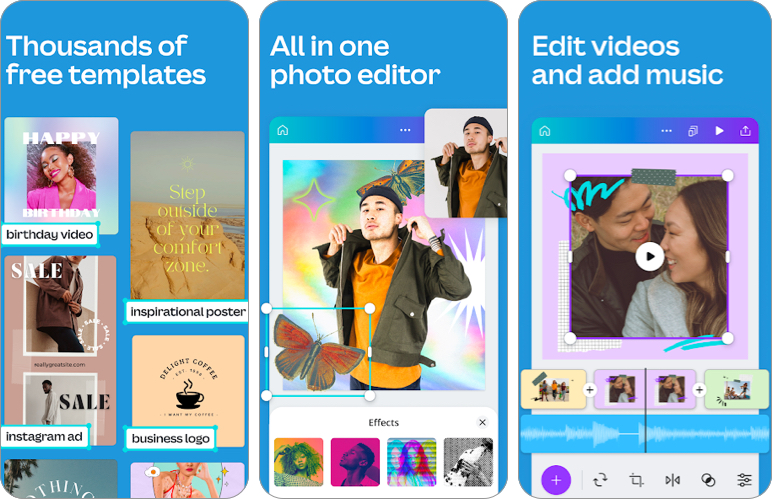 Canva best photo editor app for Android