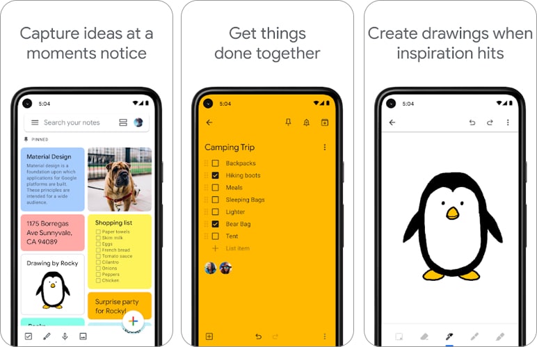 Google Keep best note-taking app for Android