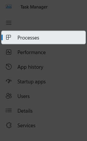 Ope Task Manager, Processes