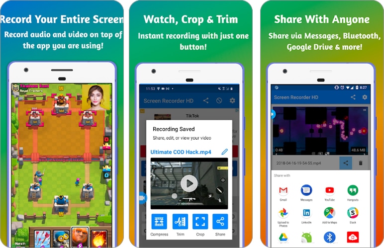 Screen Recorder- Facecam Audio best screen recording app for Android