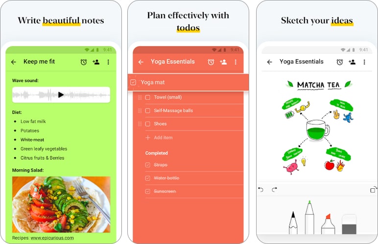 Zoho Notebook best note-taking app for Android