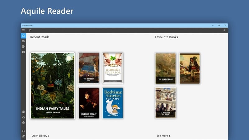 Aquile Reader - Feature-rich ePUB reader for Windows