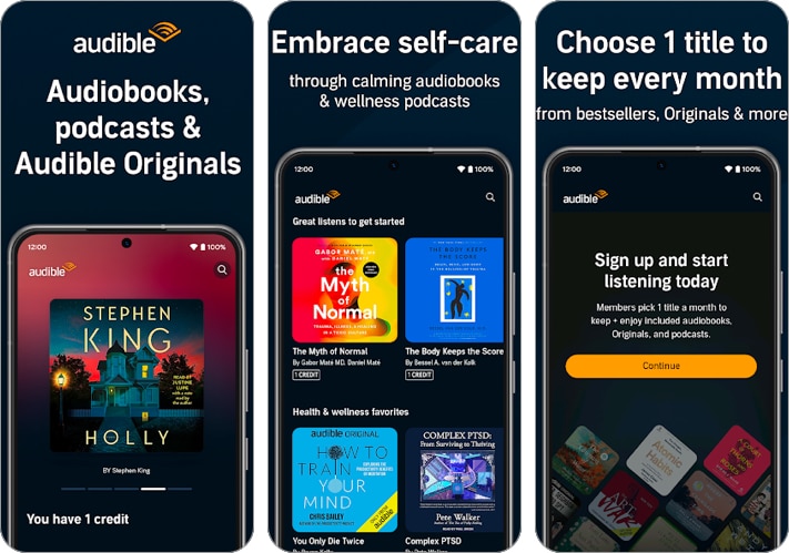 Audible Podcasts player app