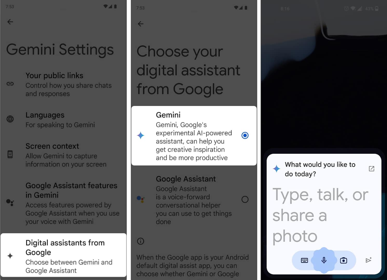 replace google assistant with gemini