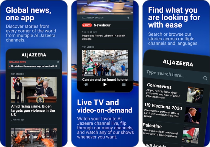 Al Jazeera news app for Android