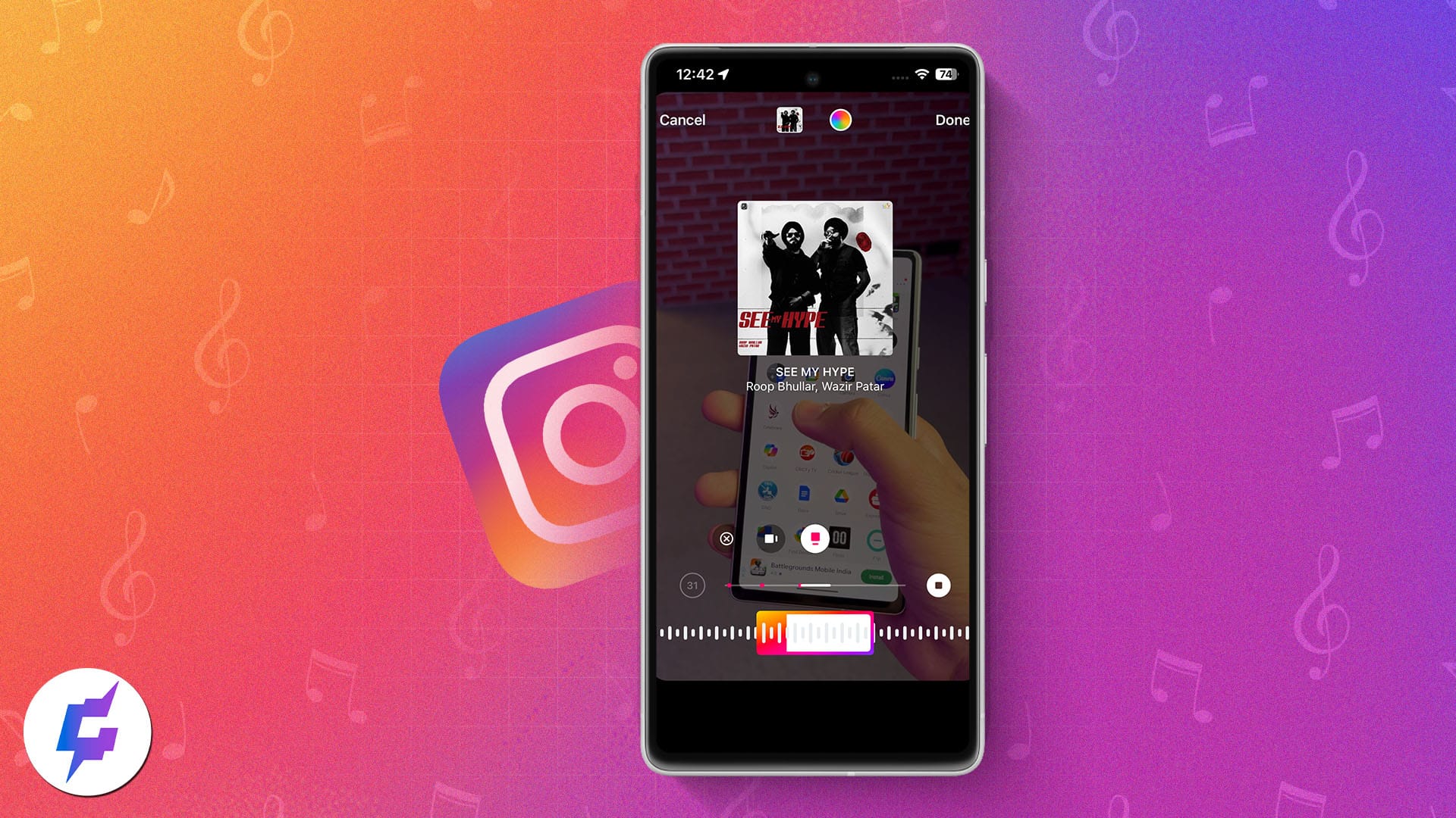 How to add music to Instagram Notes on Android