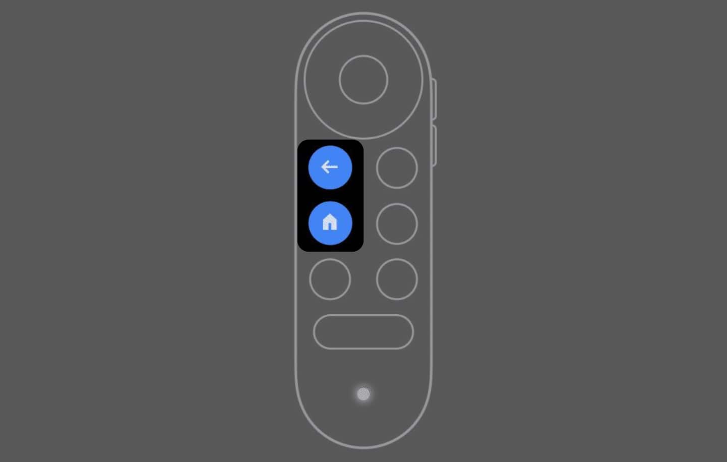 Select Back and Home button on your Google TV remote