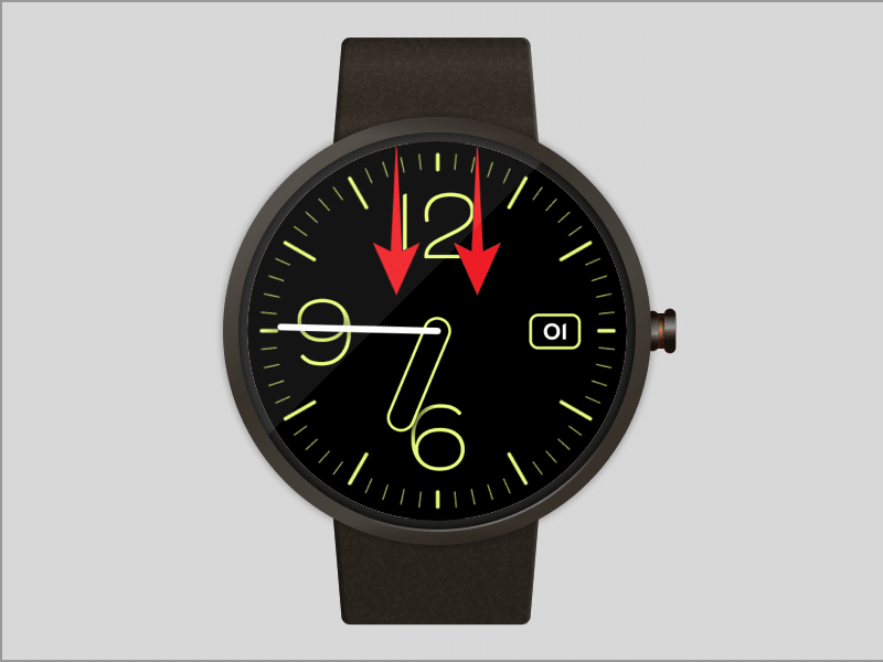 Tap the watch face