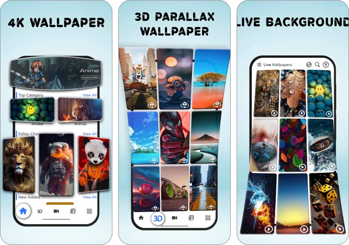 Wallpapers HD, 4K, 3D And Live - wallpaper app for Android